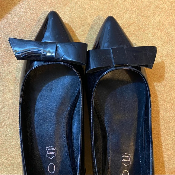 Black ballot pointed toe flats size 7 Aldo - Picture 2 of 10